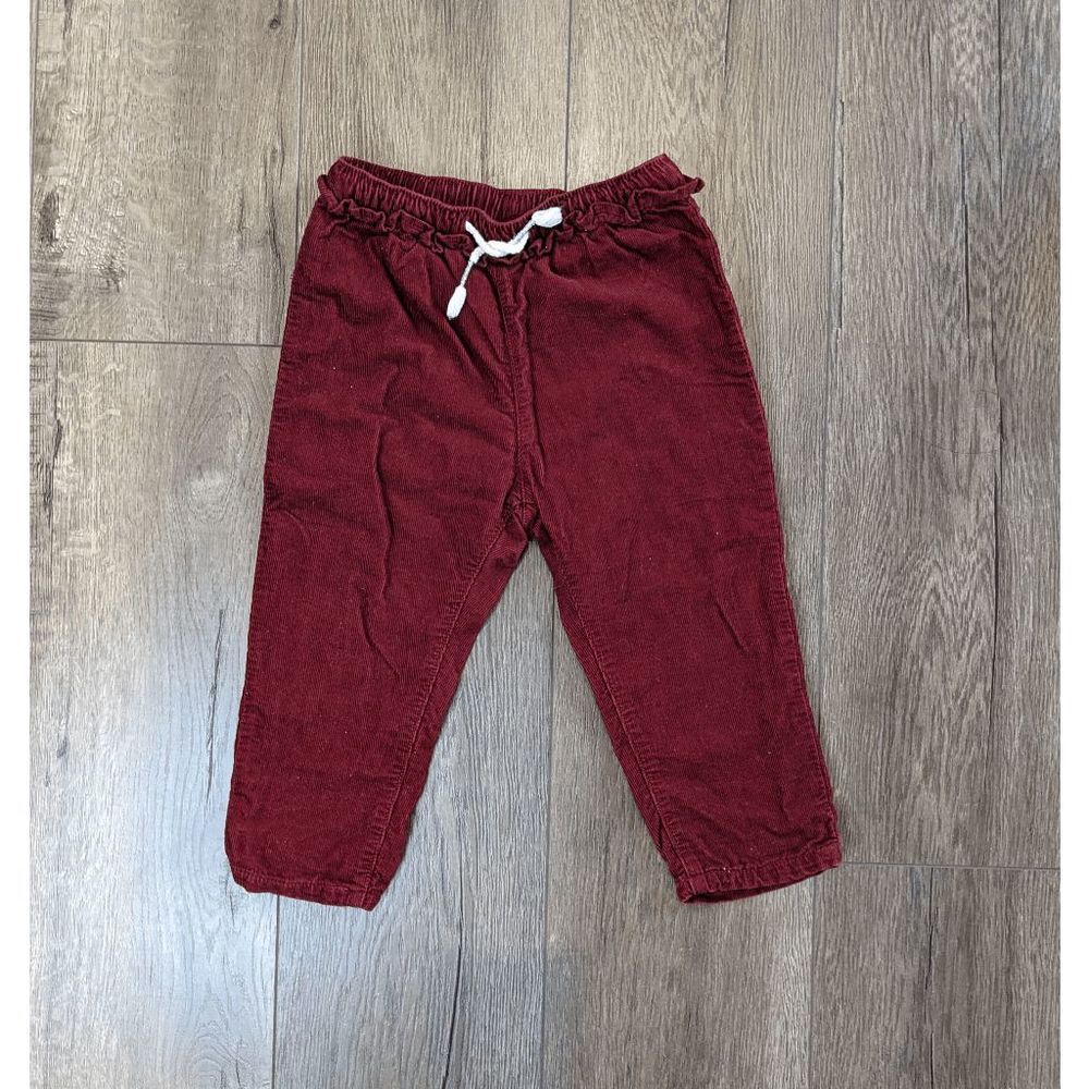 H&M Babygirl Maroon Corduroy Pants